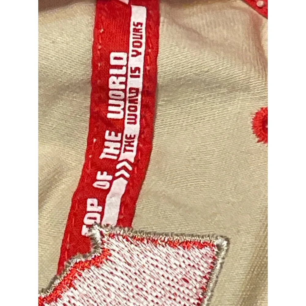 Georgia Bulldogs Adjustable Red & Beige Baseball Cap By Top Of The World preowne
